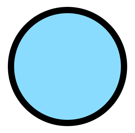 A blue circle.